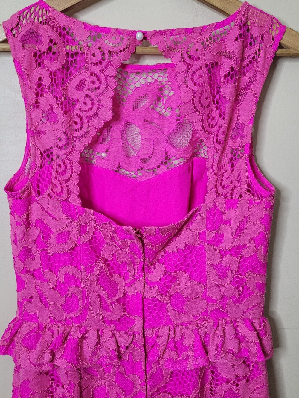 Lilly Pulitzer Mambo Pink Kiri Peplum Dress 6 - Picture 6 of 11